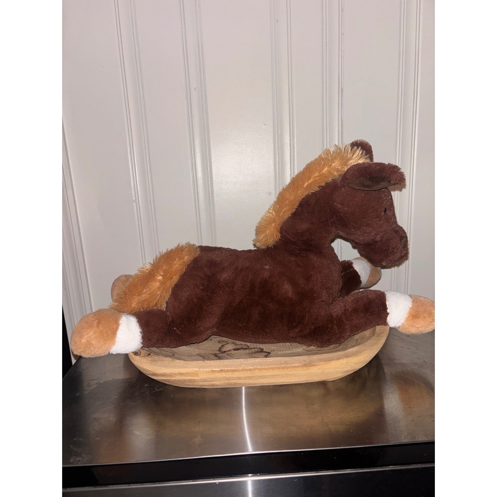 Gund Brown Horse Plush Stuffed Animal White Socks Blaze 4049364 Lying Floppy - Picture 5 of 8